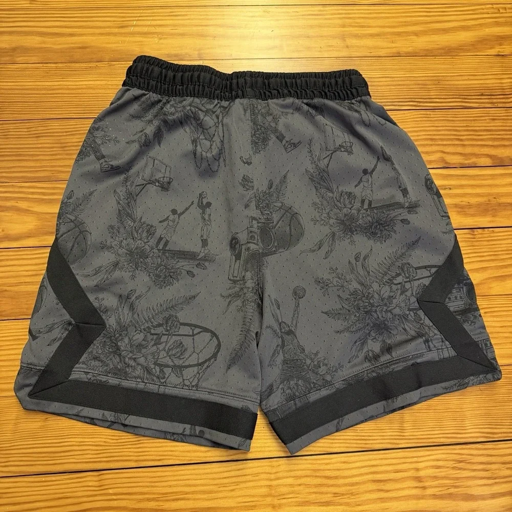 Air Jordan Sport Dri-FIT Shorts Floral Black Gray Diamond FV8614-010 Men's S